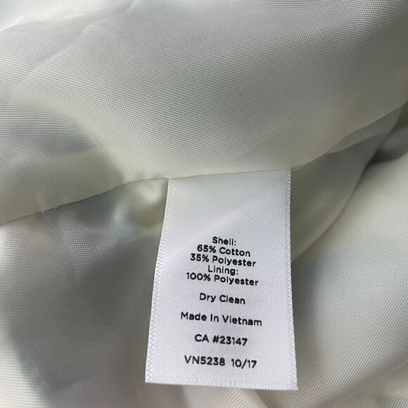 Talbots Cream/Teal/Navy Striped Fringe Adorned Jacket - Picture 6 of 6